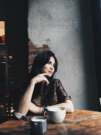 Portrait of young woman