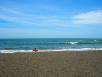 Scenic view of seascape against sky