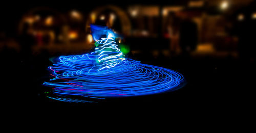 Close-up of multi colored light painting