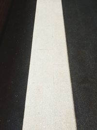 High angle view of zebra crossing on road