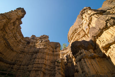 Close-up low angle view of clear sky