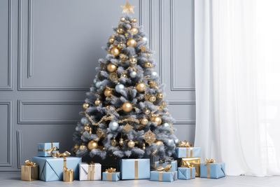 Christmas decorations on table