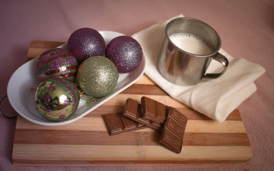 Close-up of food on serving board