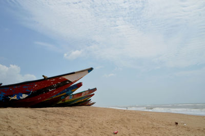 Scenic view of sandy beach