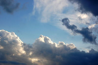 Low angle view of clouds in sky