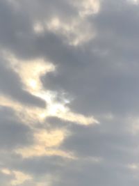 Low angle view of clouds in sky