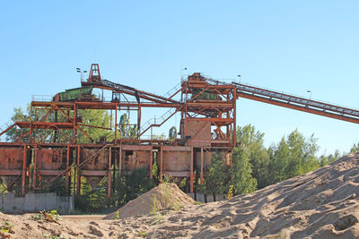 Construction site against clear sky