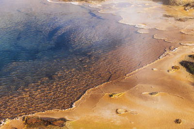 High angle view of beach