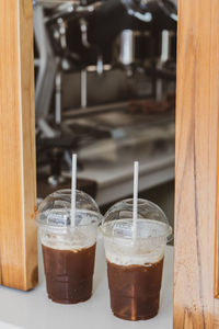 Close-up of coffee on table