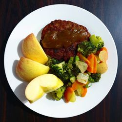 Close-up of meal served in plate