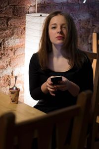 Woman looking at camera