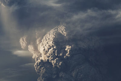 View of sunlight falling on clouds