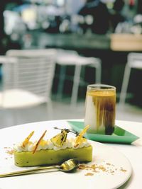 Close-up of food on table