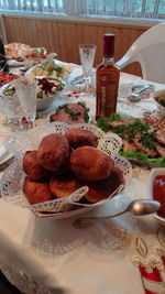 Close-up of sweet food on table