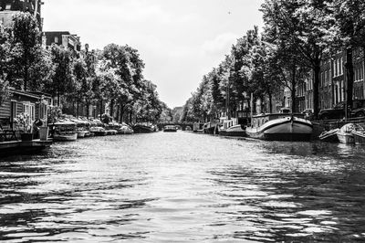 View of canal along buildings