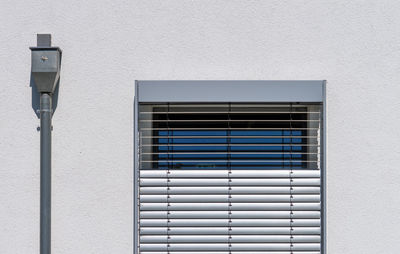 Close-up of window on wall of building