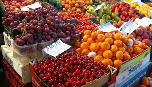 Full frame shot of fruits for sale