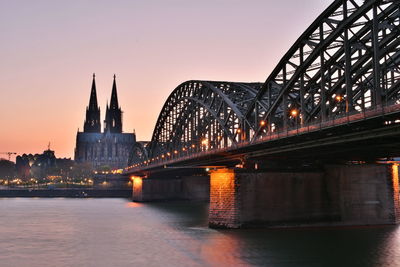 Bridge over river in city