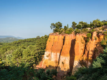 Scenic view of landscape against clear sky