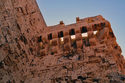 View from downside for the castle wall 