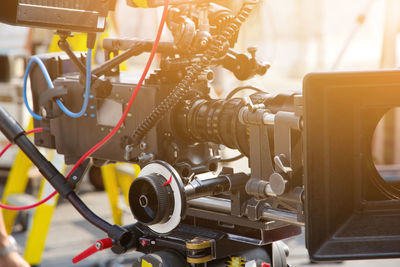 Close-up of camera