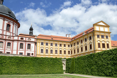 View of historic building against cloudy sky