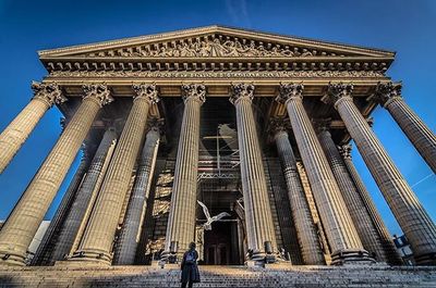 Low angle view of historical building against sky