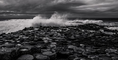 Scenic view of sea waves