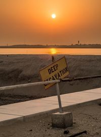 View of sunset over sea