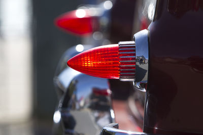 Tail light of vintage car