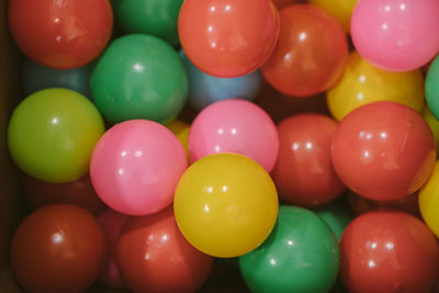 Full frame shot of multi colored balls