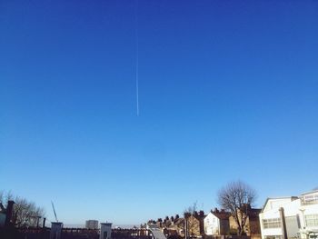 Low angle view of built structure against blue sky