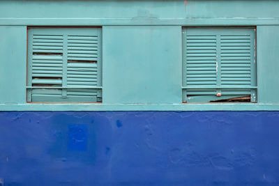 Full frame shot of closed window of building