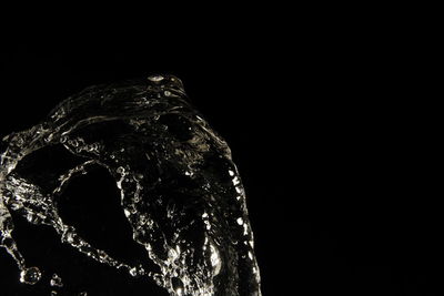 Close-up of lamp over black background