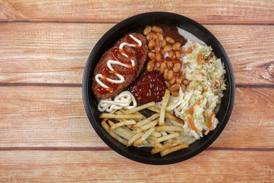 Close-up of food on table