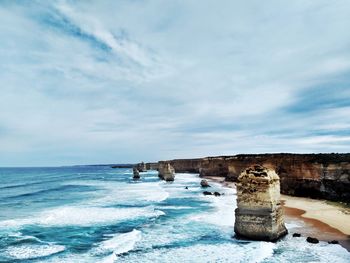 Scenic view of sea against sky, 12 apostles