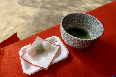 Japanese refreshments and matcha