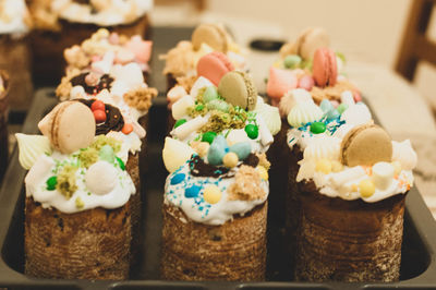 Close-up of cupcakes