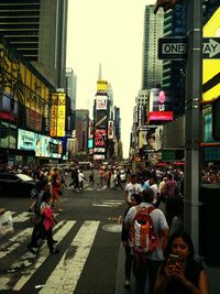 People walking on street