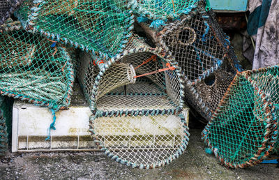 Fishing net in cage