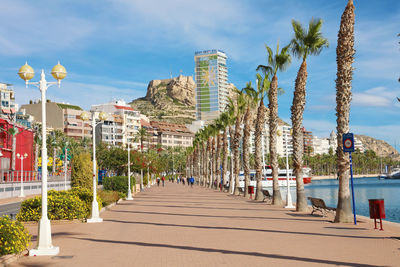 Barrio santa cruz in the morning, alicante, costa blanca, spain