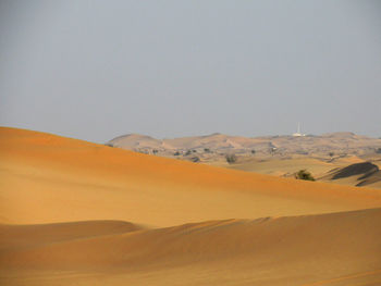 Scenic view of desert against sky