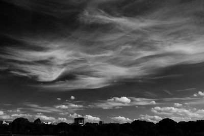 Low angle view of cloudy sky