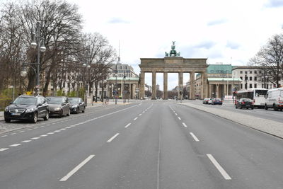 View of road in city