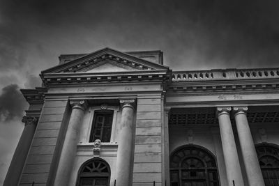 Low angle view of historical building against sky