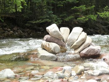 Water flowing in river