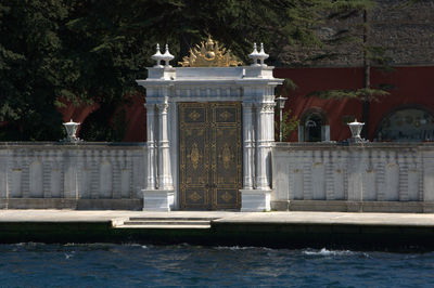 View of built structure against trees