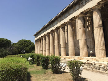 The temple of hephaestus or hephaisteion, a doric peripteral temple located at the agora of athens.