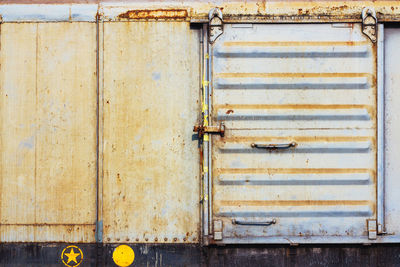 Close-up of closed door