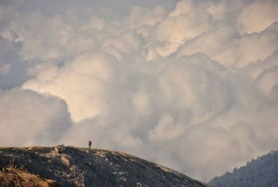 Low angle view of mountain against sky